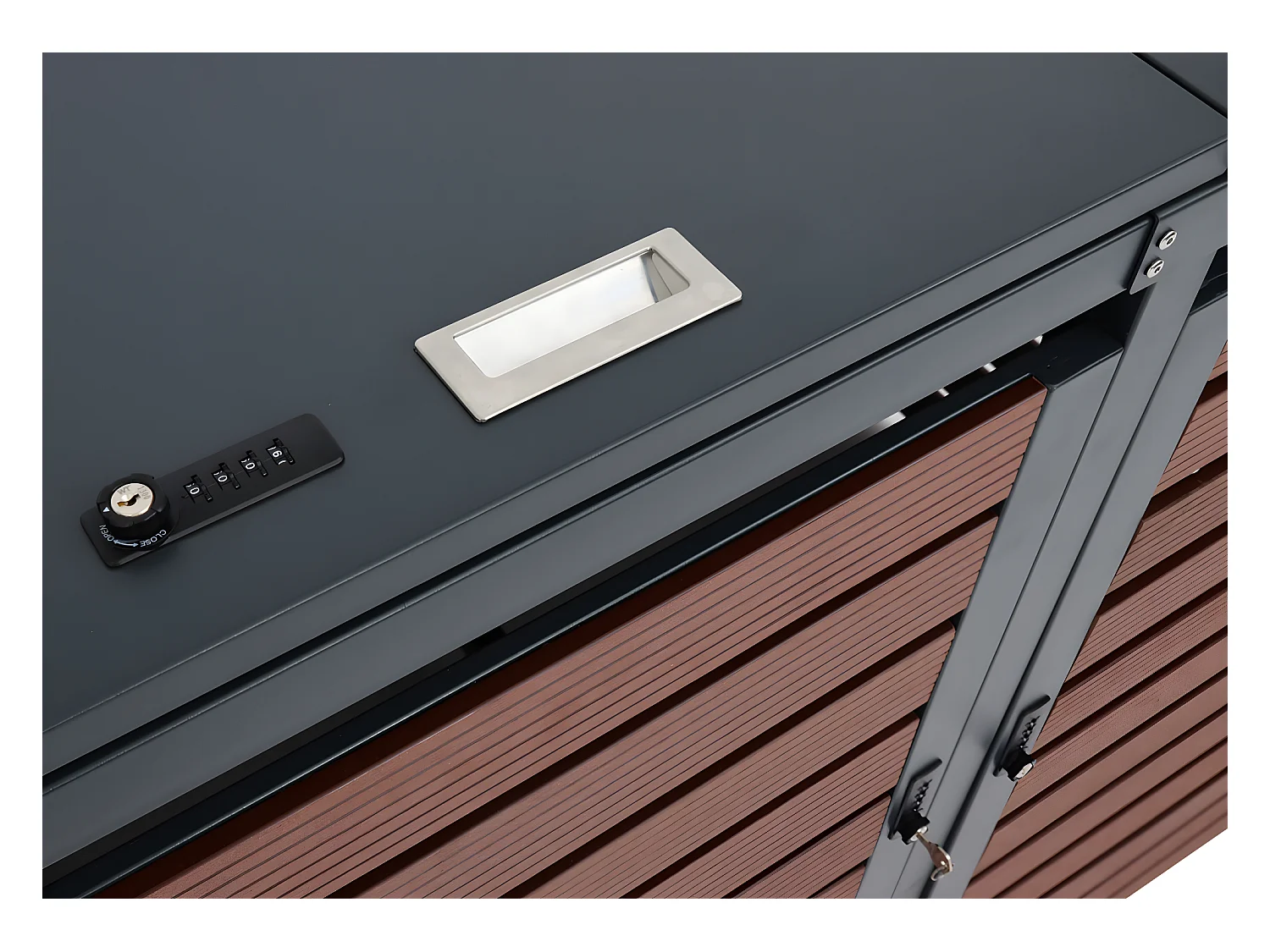 2-zits/4-zits vuilnisbakbekleding MCW-K14,  walnoot hout look