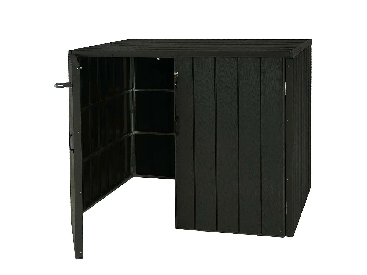 2-/4er WPC-Mülltonnenverkleidung MCW-J28, Anthrazit