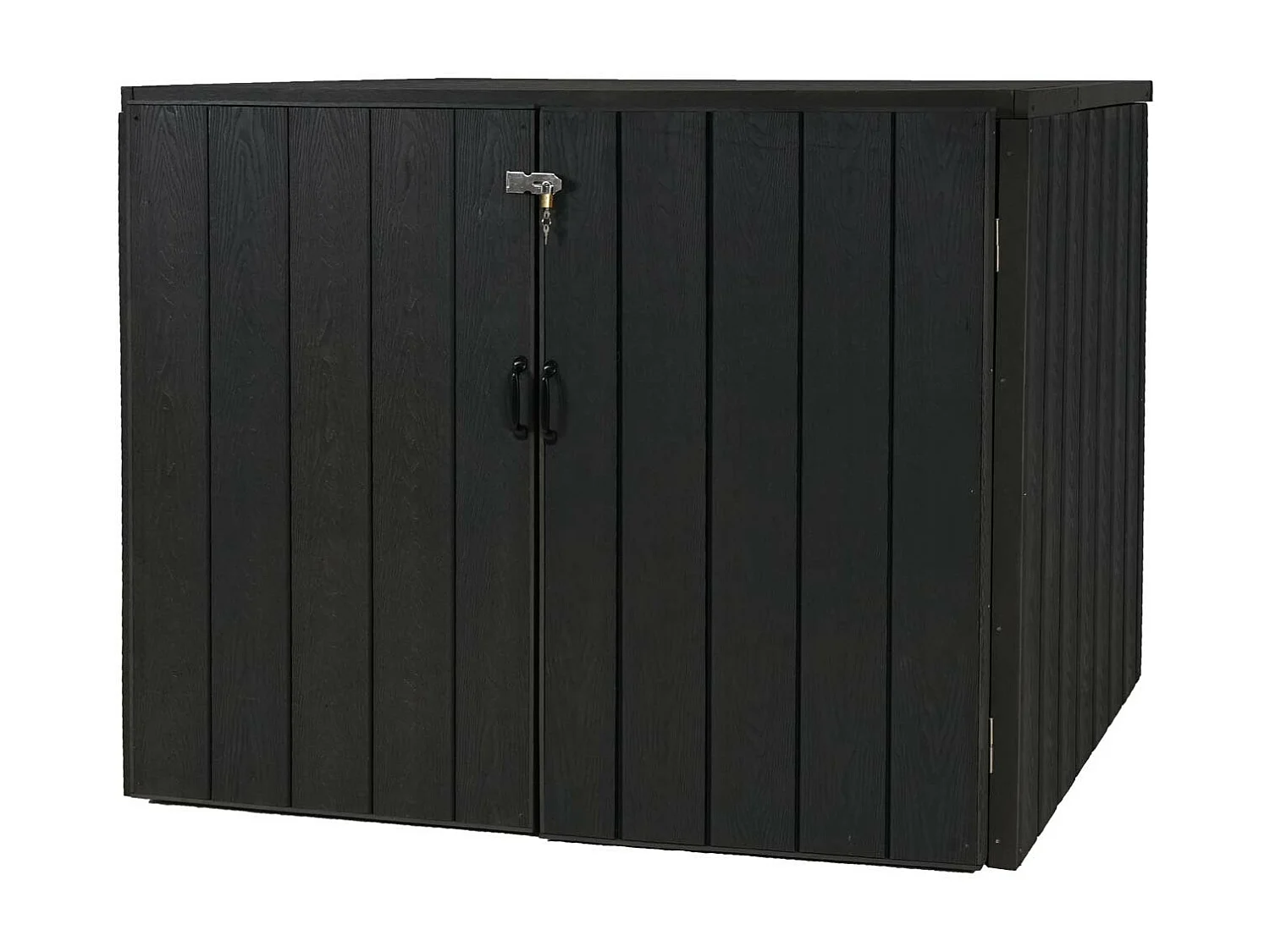 2-/4er WPC-Mülltonnenverkleidung MCW-J28, Anthrazit