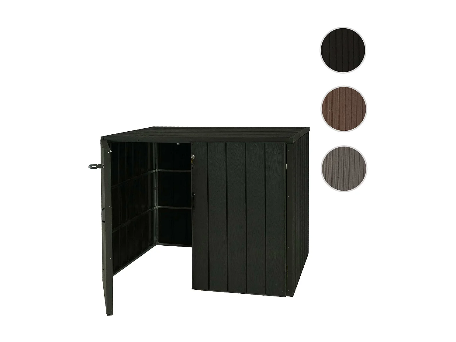 2-/4er WPC-Mülltonnenverkleidung MCW-J28, Anthrazit