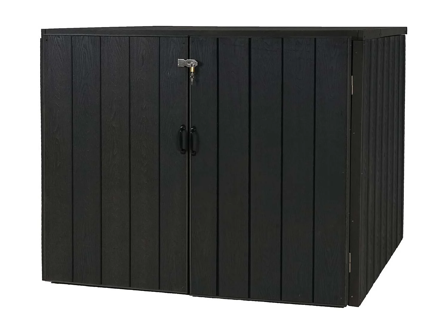 2-/4er WPC-Mülltonnenverkleidung MCW-J28, Anthrazit