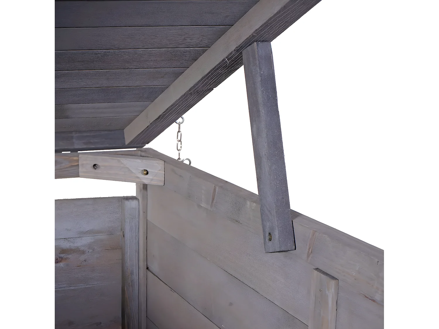 2x copribidoni box spazzatura rifiuti MCW-H74 98x158x126cm legno abete grigio antracite