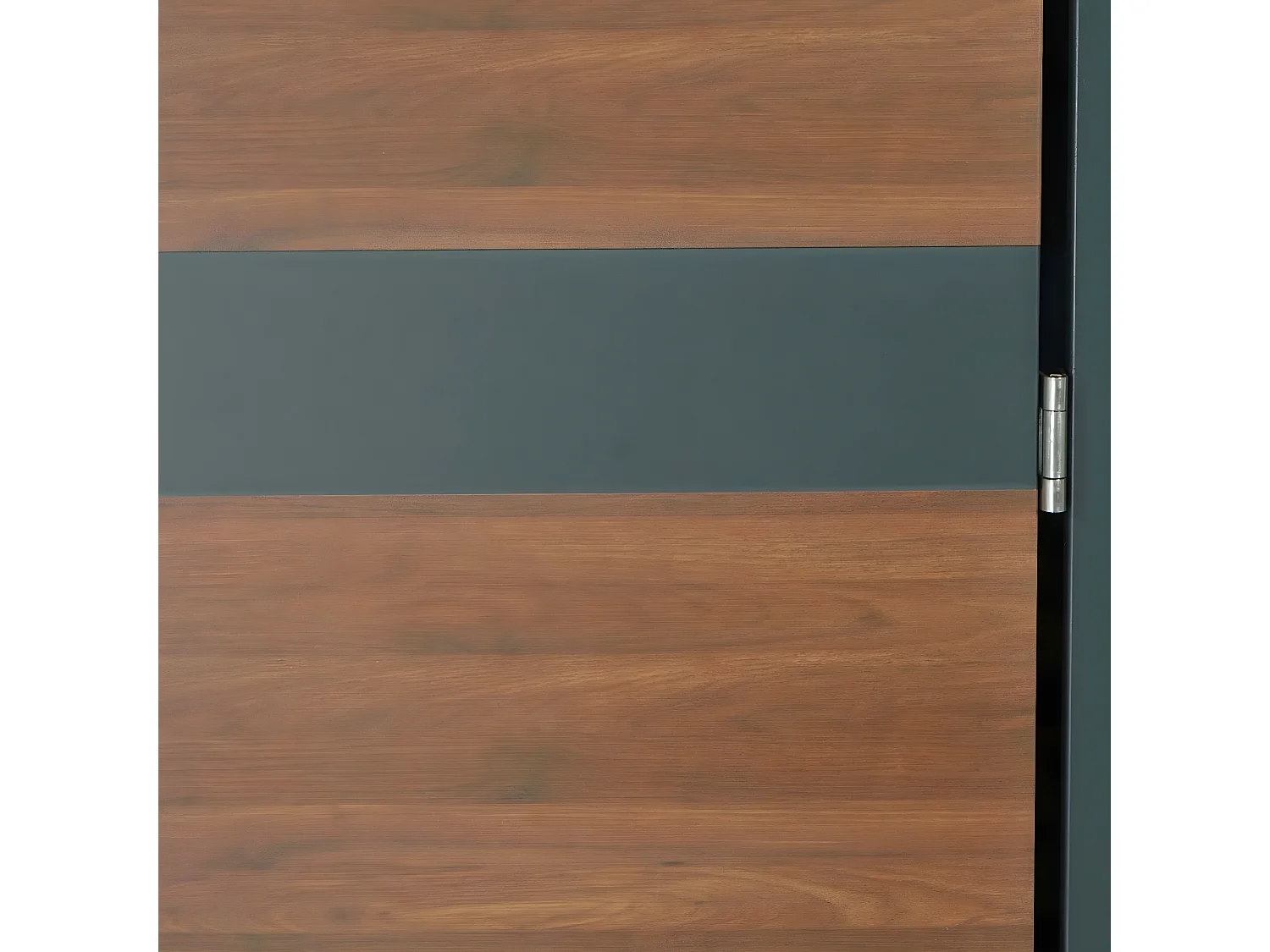 Copribidone box spazzatura rifiuti MCW-J82 80x68x117cm acciaio inox antracite ciliegio