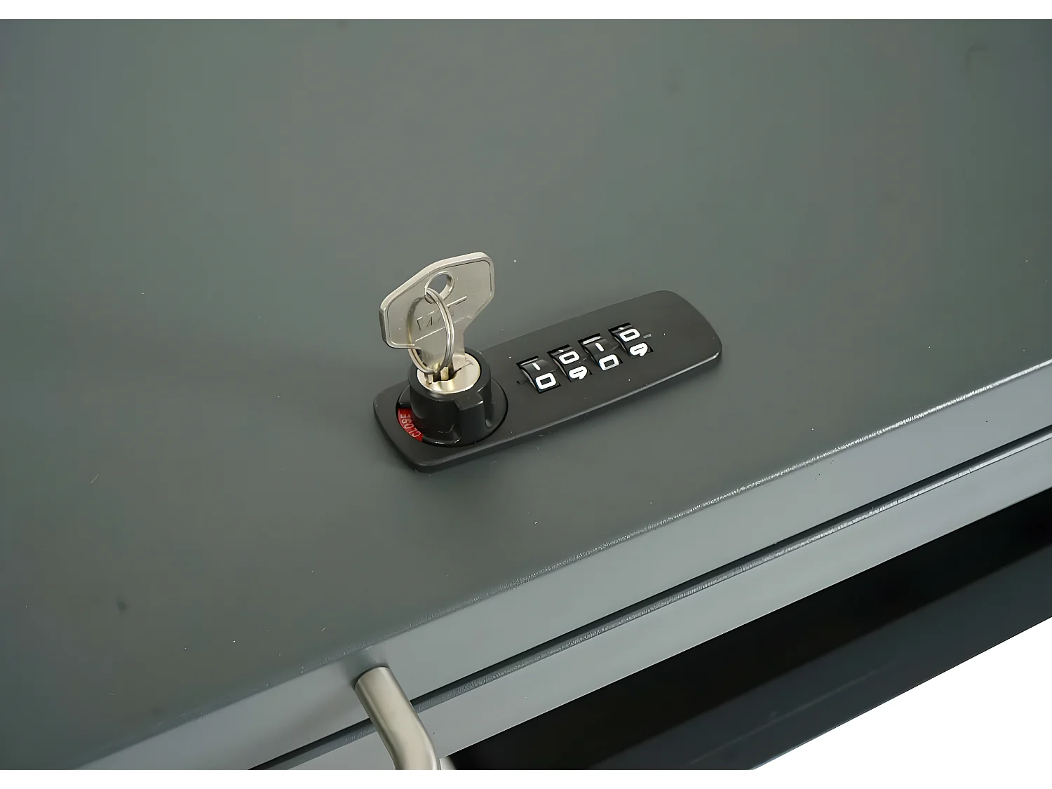 Copribidone box spazzatura rifiuti MCW-J82 80x68x117cm acciaio inox antracite ciliegio