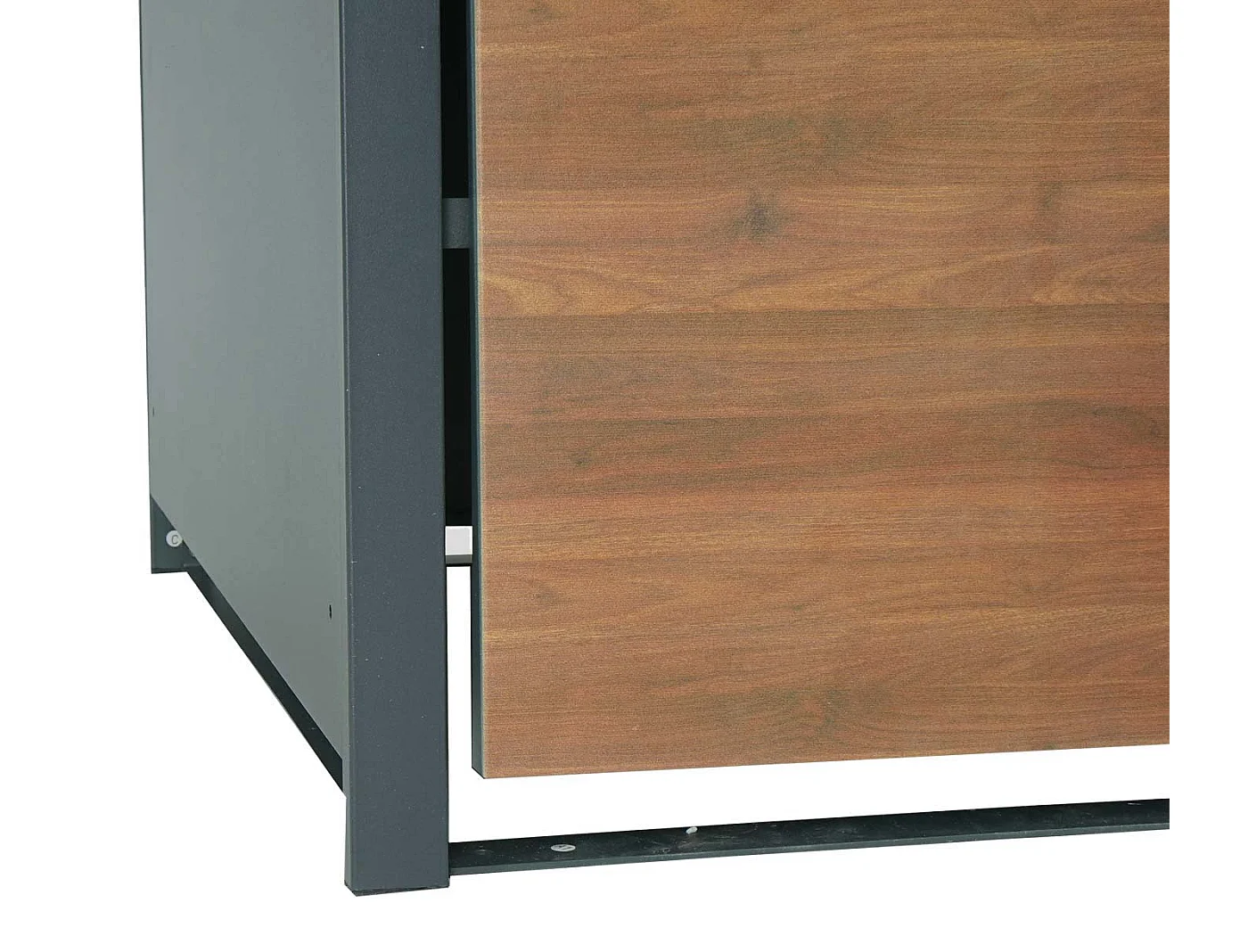 1-bin waste bin cover MCW-J82,  dark brown cherry wood finish