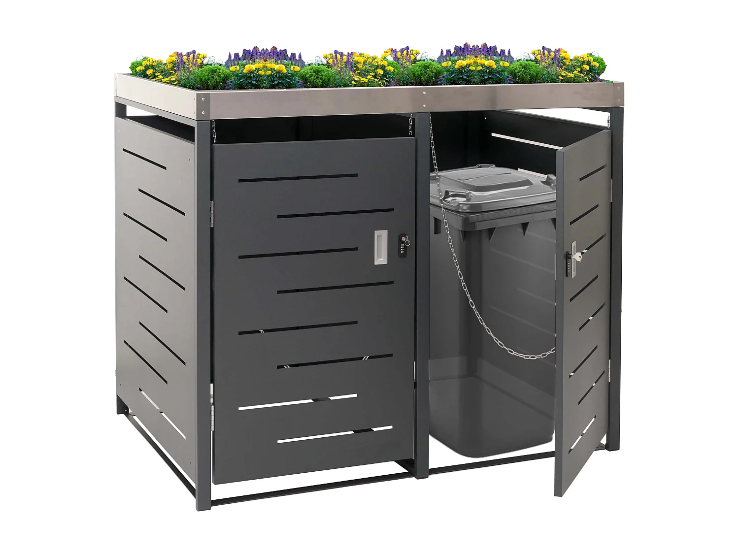 Osłona na dwa pojemniki na śmieci MCW-H40