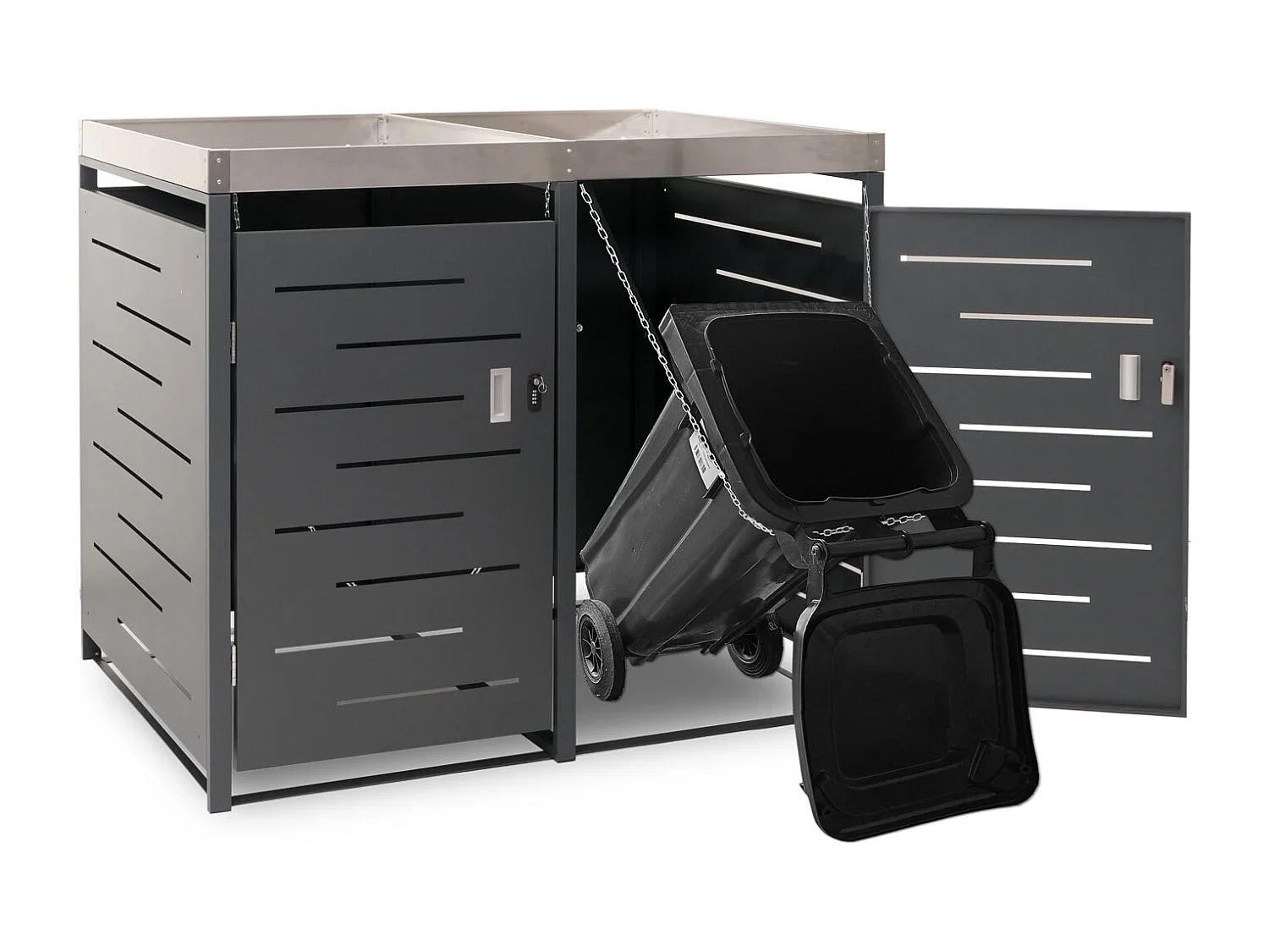 Osłona na dwa pojemniki na śmieci MCW-H40