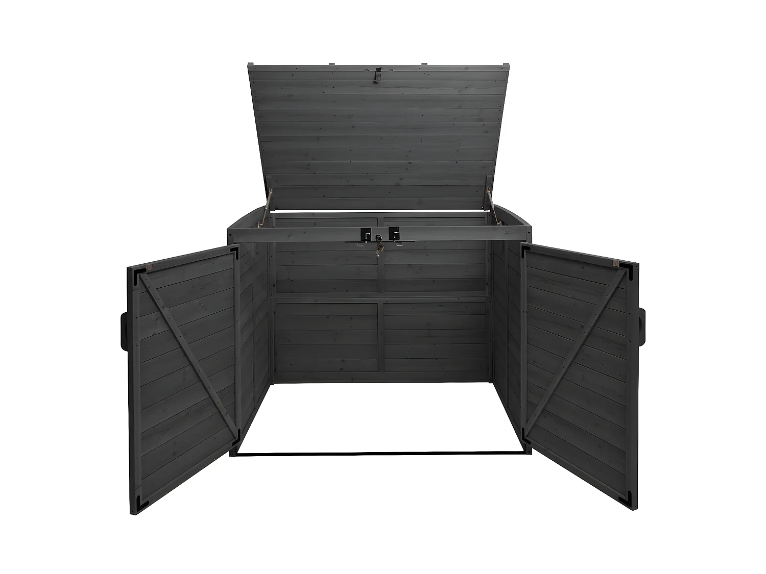 2er-/4er-Mülltonnenverkleidung MCW-H75, Anthrazit