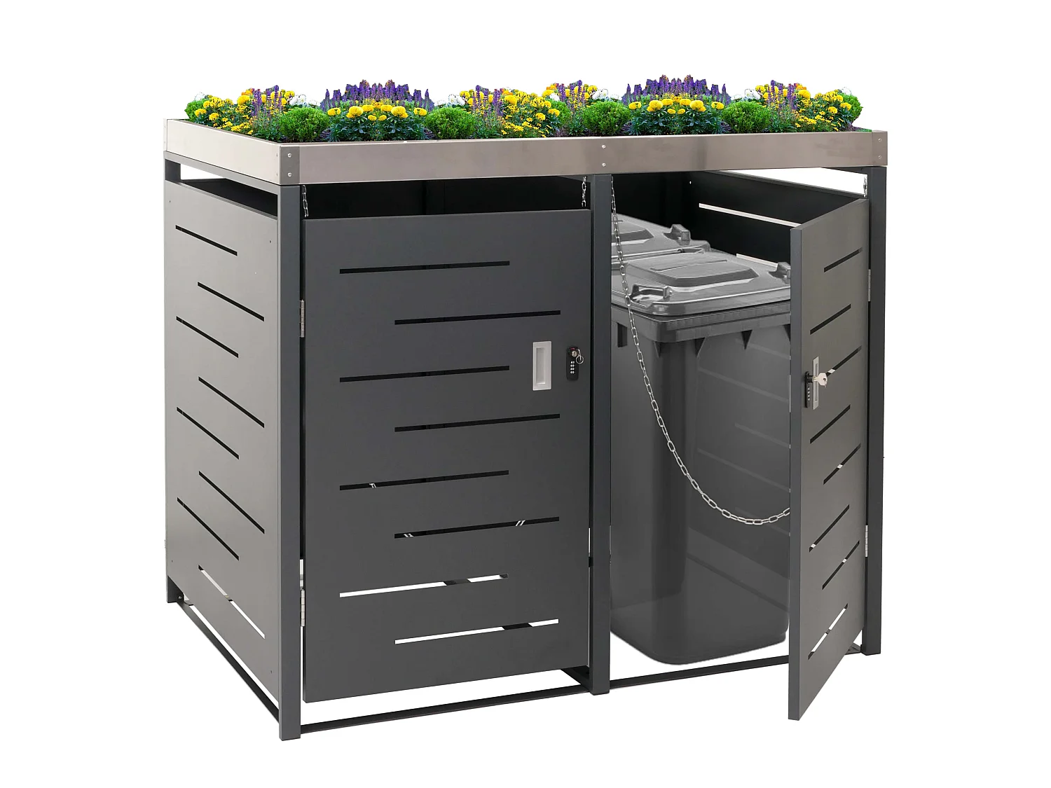 2-miejscowy/4-miejscowy kosz na śmieci MCW-H40