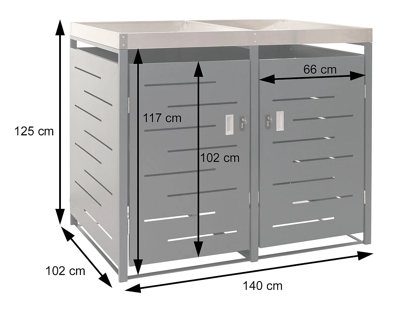 2-miejscowy/4-miejscowy kosz na śmieci MCW-H40