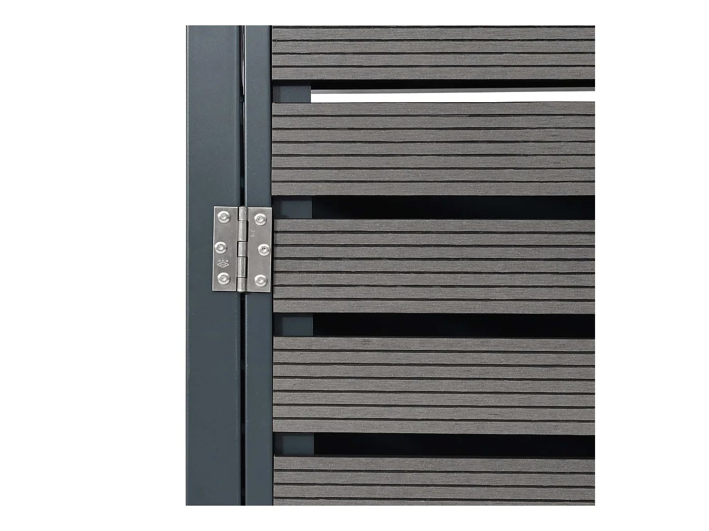 4x copribidoni box spazzatura rifiuti con fioriera MCW-K14 84x265x124cm metallo WPC antracite