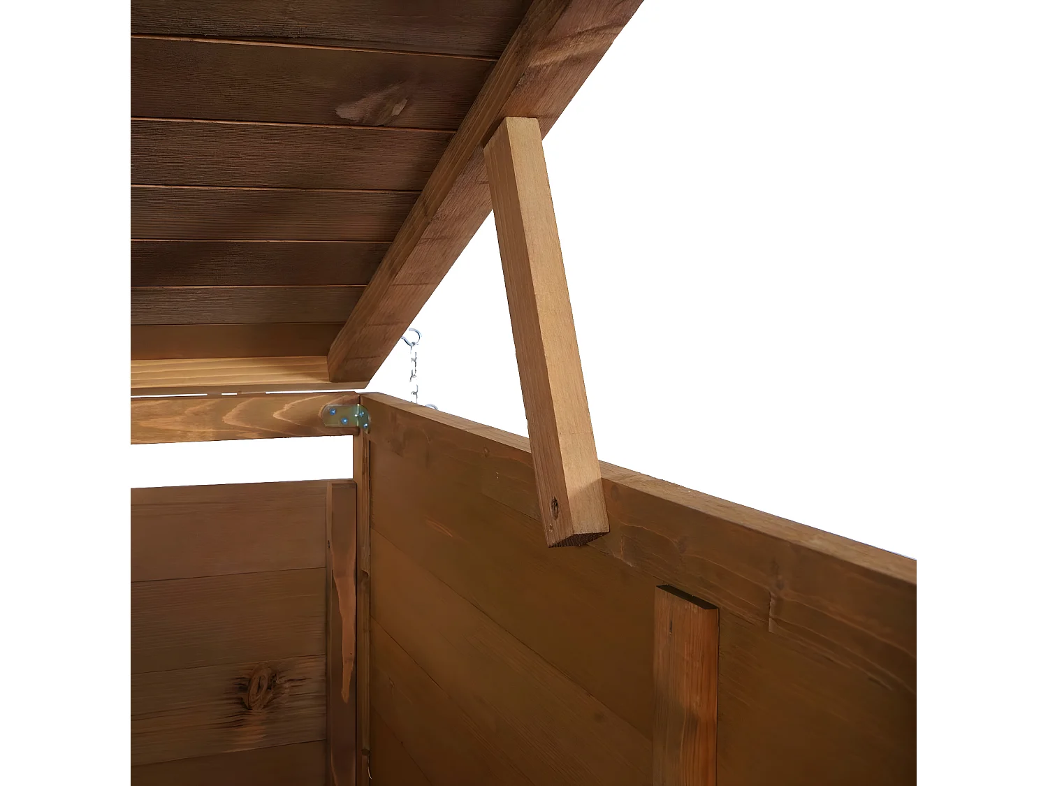 2x copribidoni box spazzatura rifiuti MCW-H74 98x158x126cm legno abete marrone