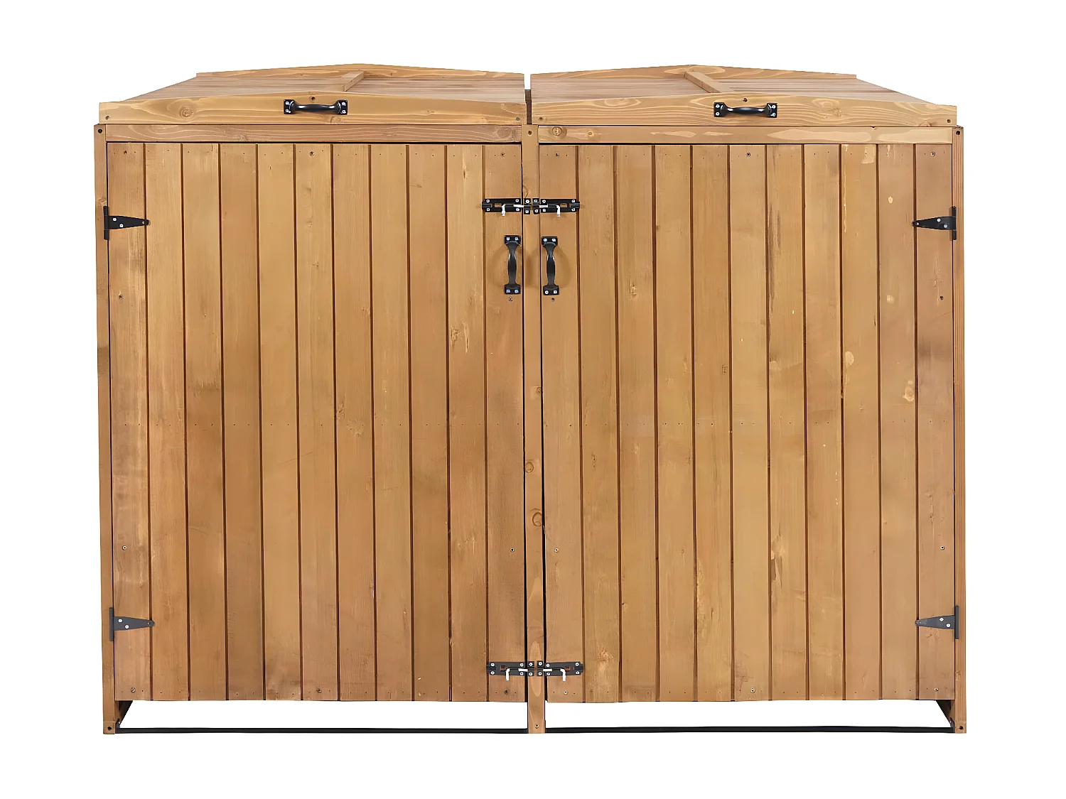 2er-/4er-Mülltonnenverkleidung MCW-H74, Braun