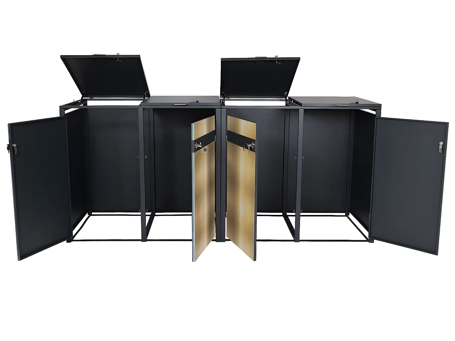 4er Mülltonnenverkleidung MCW-J82, Gold