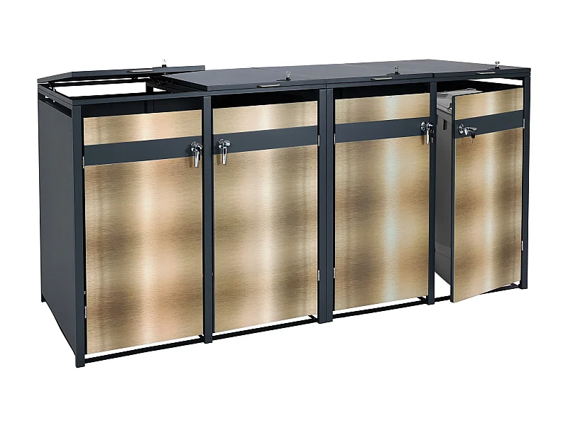 4er Mülltonnenverkleidung MCW-J82, Gold