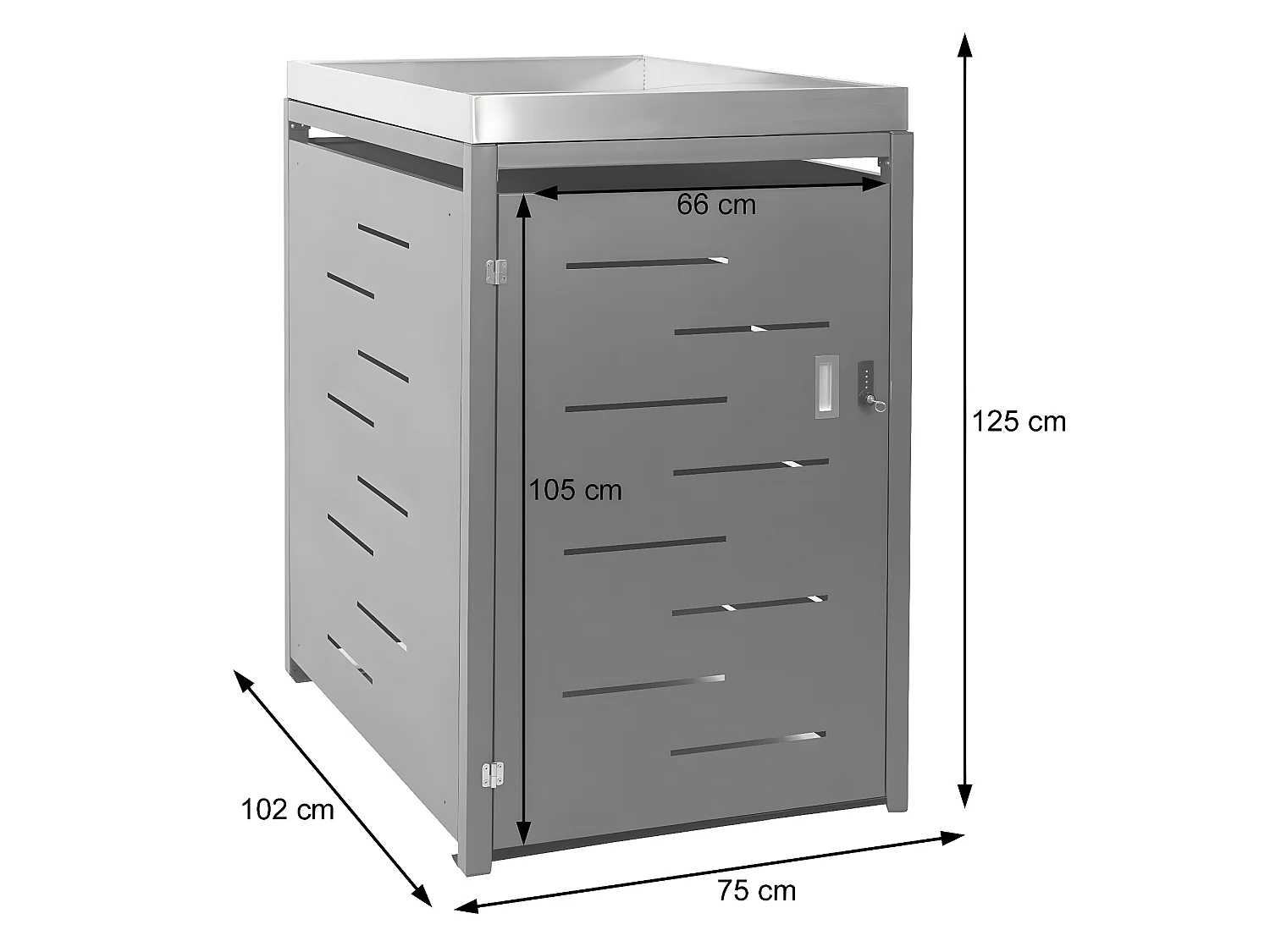 1er-/2er-Mülltonnenverkleidung MCW-H40