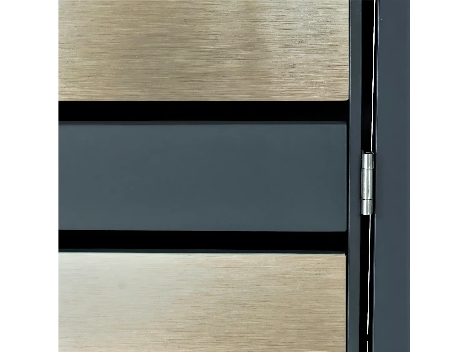 Copribidone box spazzatura rifiuti MCW-J81 80x68x117cm acciaio inox antracite gold