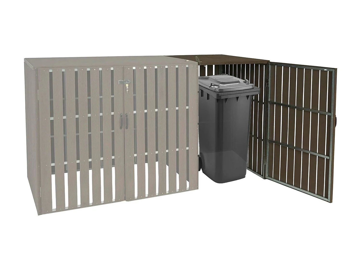 Przedłużenie pojemnika na odpady MCW-J28,  brązowy