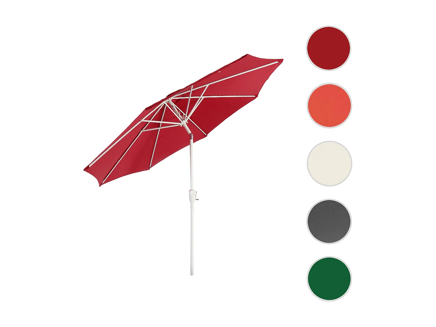 Parasol Asti I kantelbaar,  rood