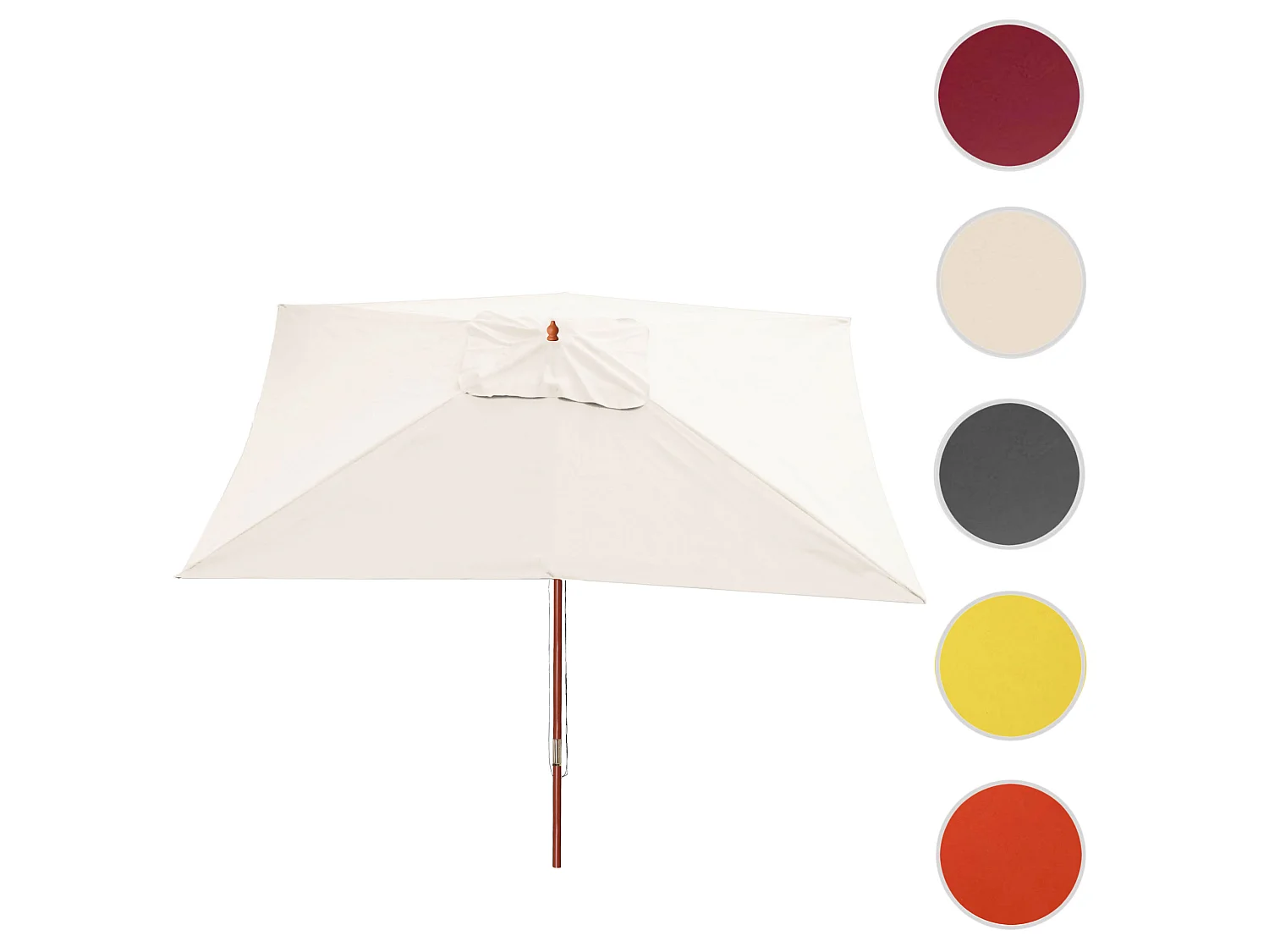 Ombrellone giardino spiaggia N83 Florida 3x4m poliestere ~ avorio