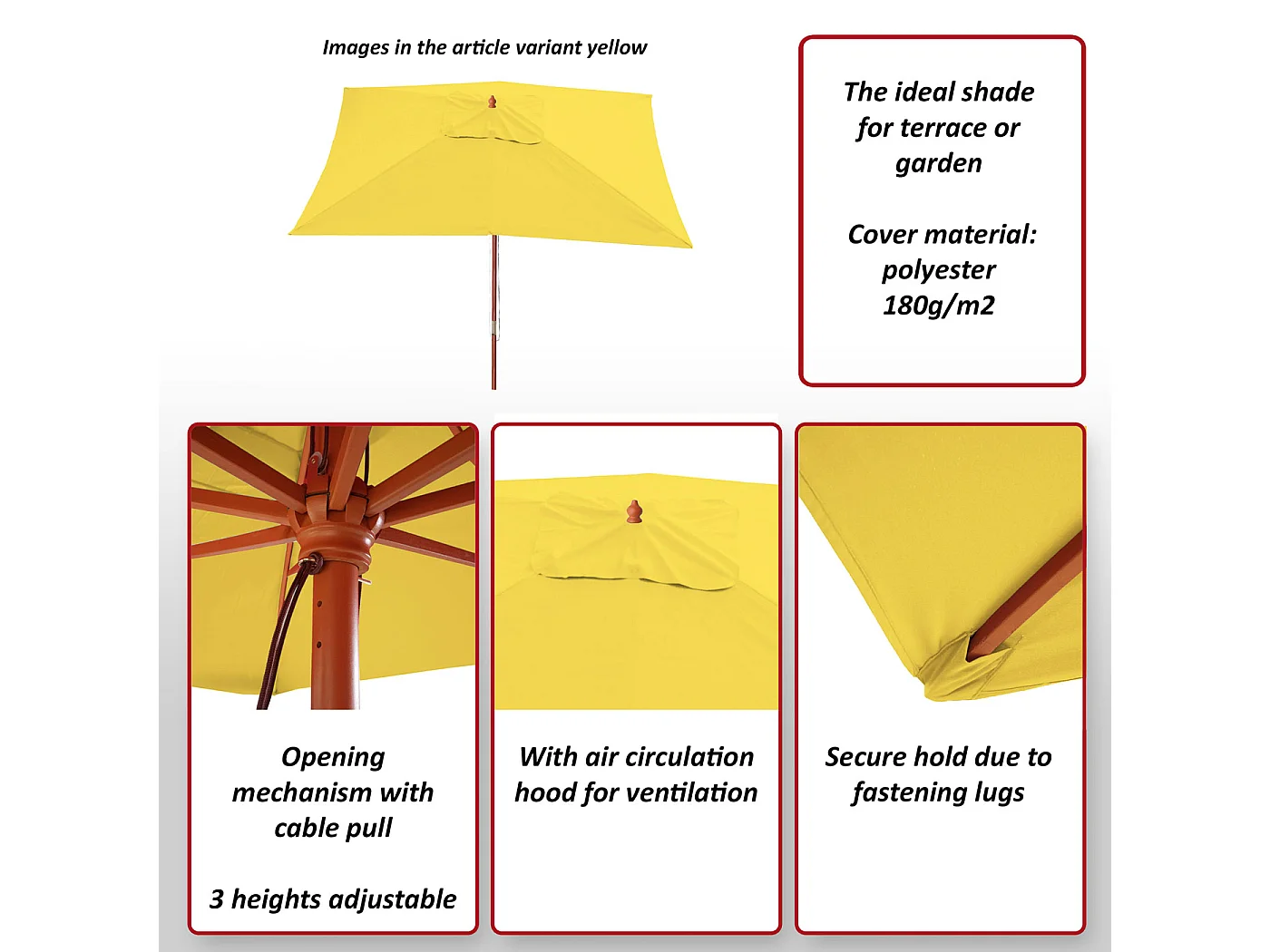 Sonnenschirm Lissabon II, Bordeaux