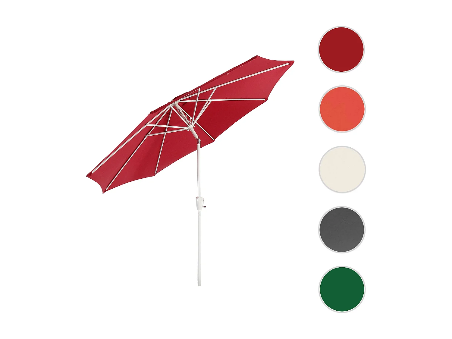 Parasol Asti II uchylny,  czerwony