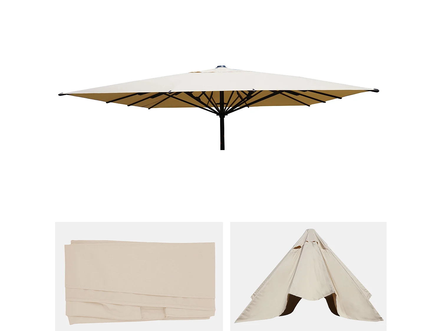 Ersatz-Bezug für Sonnenschirm MCW-D20, Creme