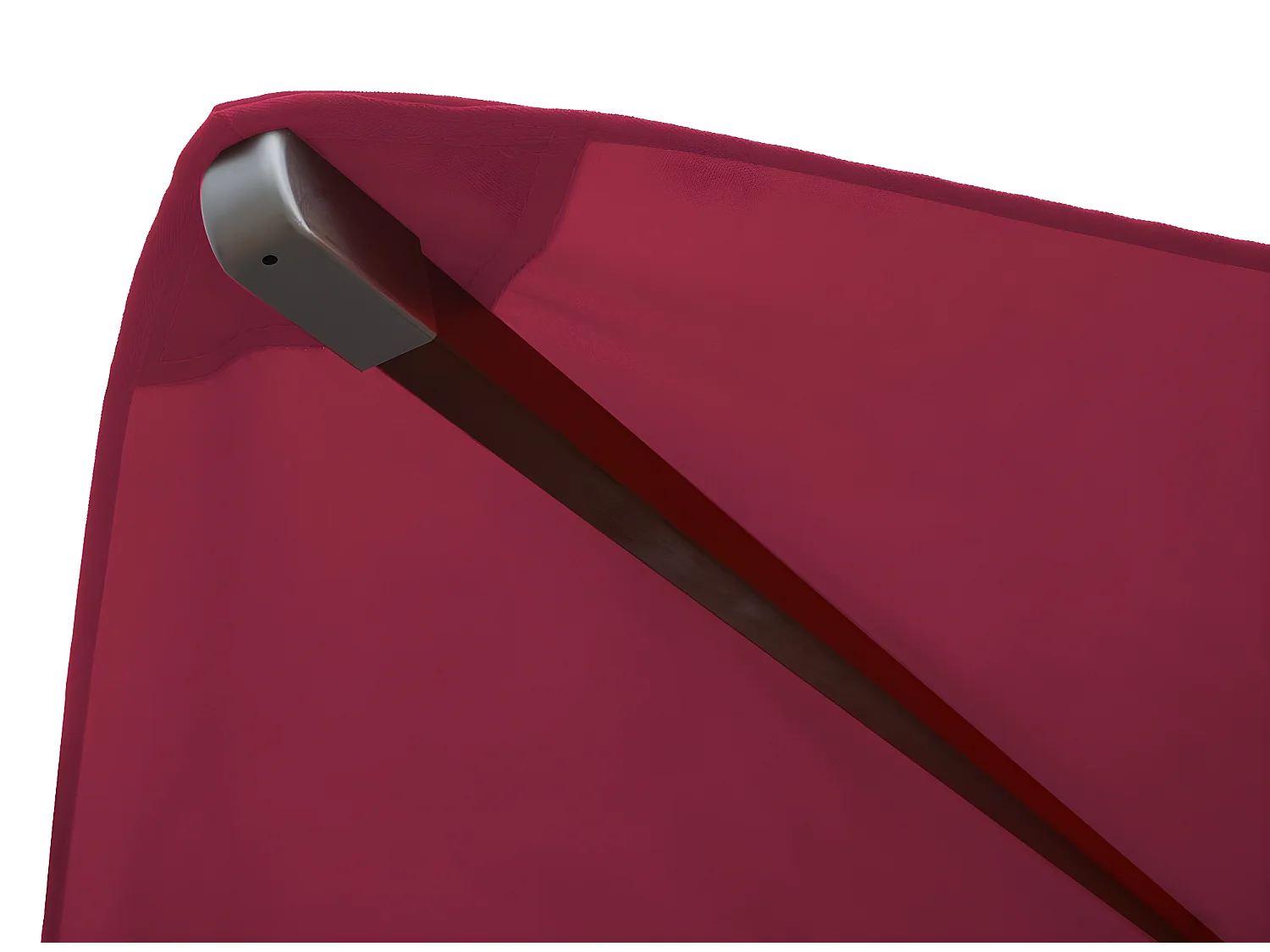 Ombrellone parasole quadrato MCW-C57 legno alluminio tessuto 300g/m² 3x3m bordeaux