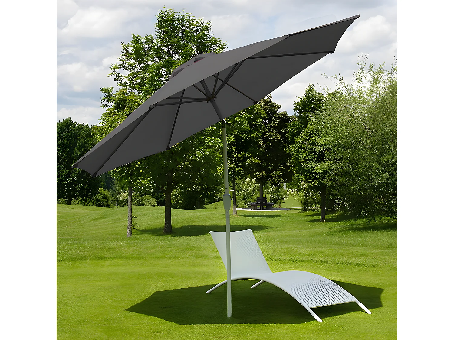 Parasol Asti II,  antracytowy