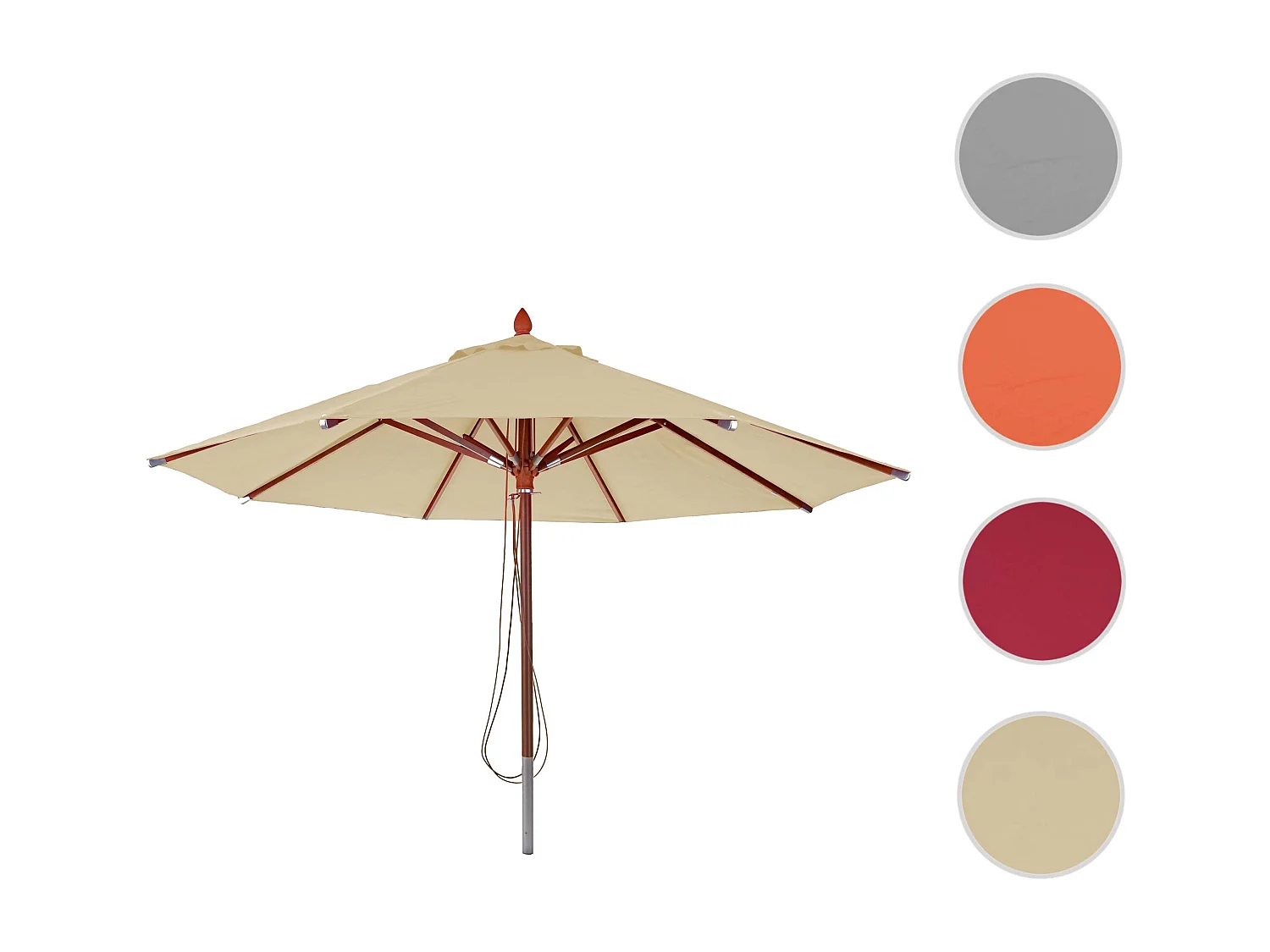 Gastronomie Sonnenschirm MCW-C57 II rund, Creme