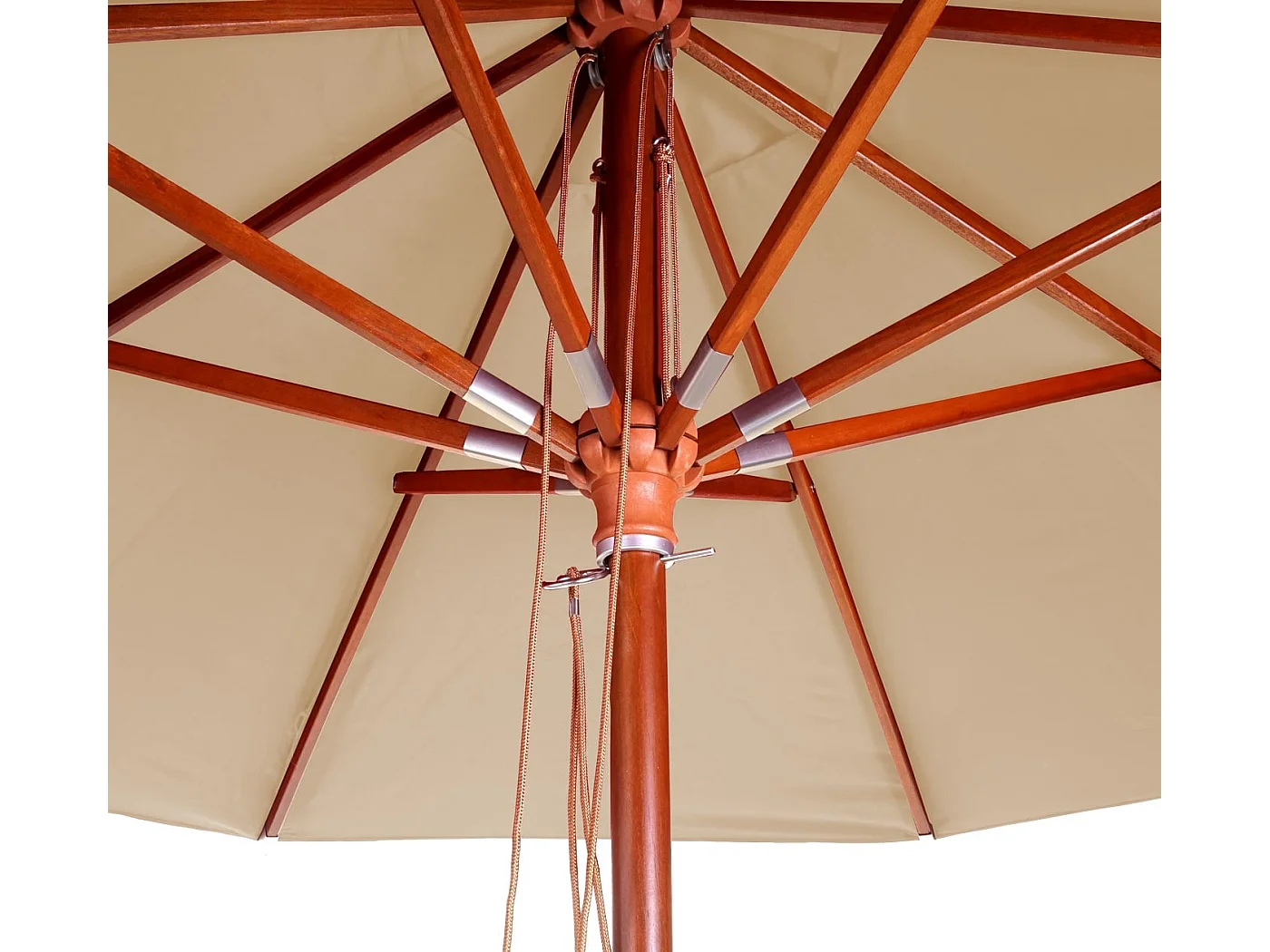 Restaurantparasol MCW-C57 II, rund,  cremefarvet