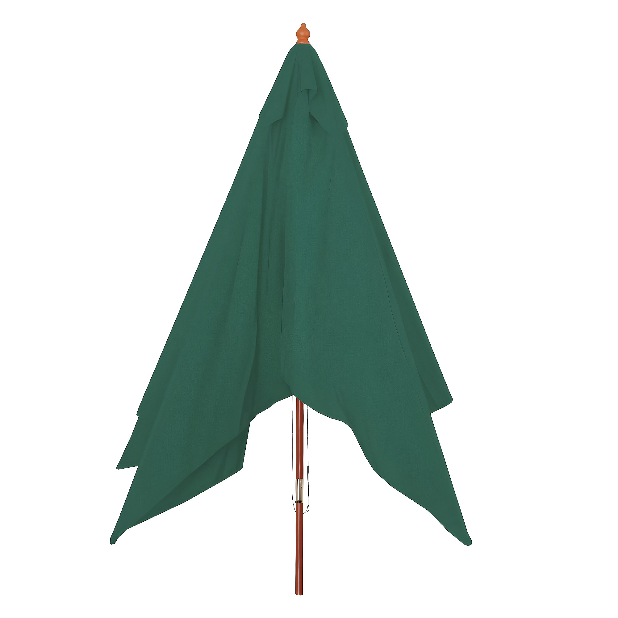 Pincho Parasol Blauw En Groen Gestreept 2 M - Winddicht Met Spiesbevestiging