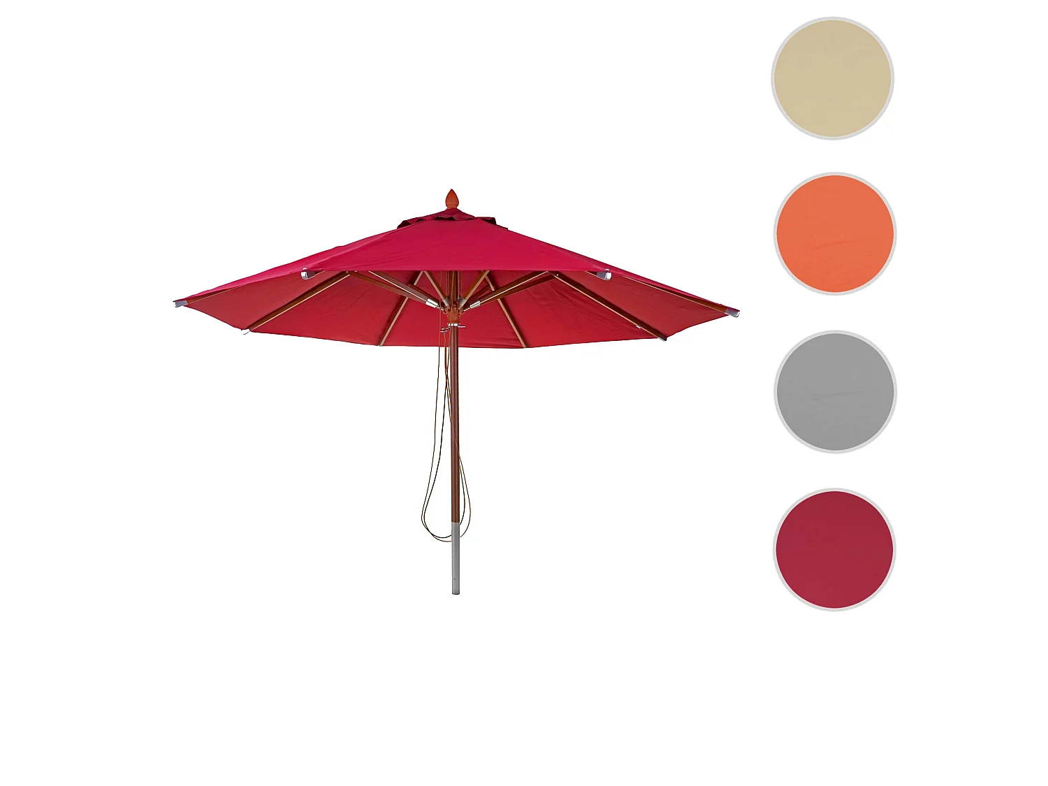 Restaurantparasol MCW-C57 II, rund,  bordeaux