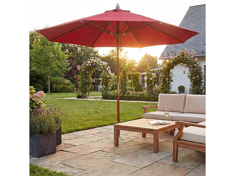 Parasol gastronomiczny MCW-C57 II okrągły,  bordowy