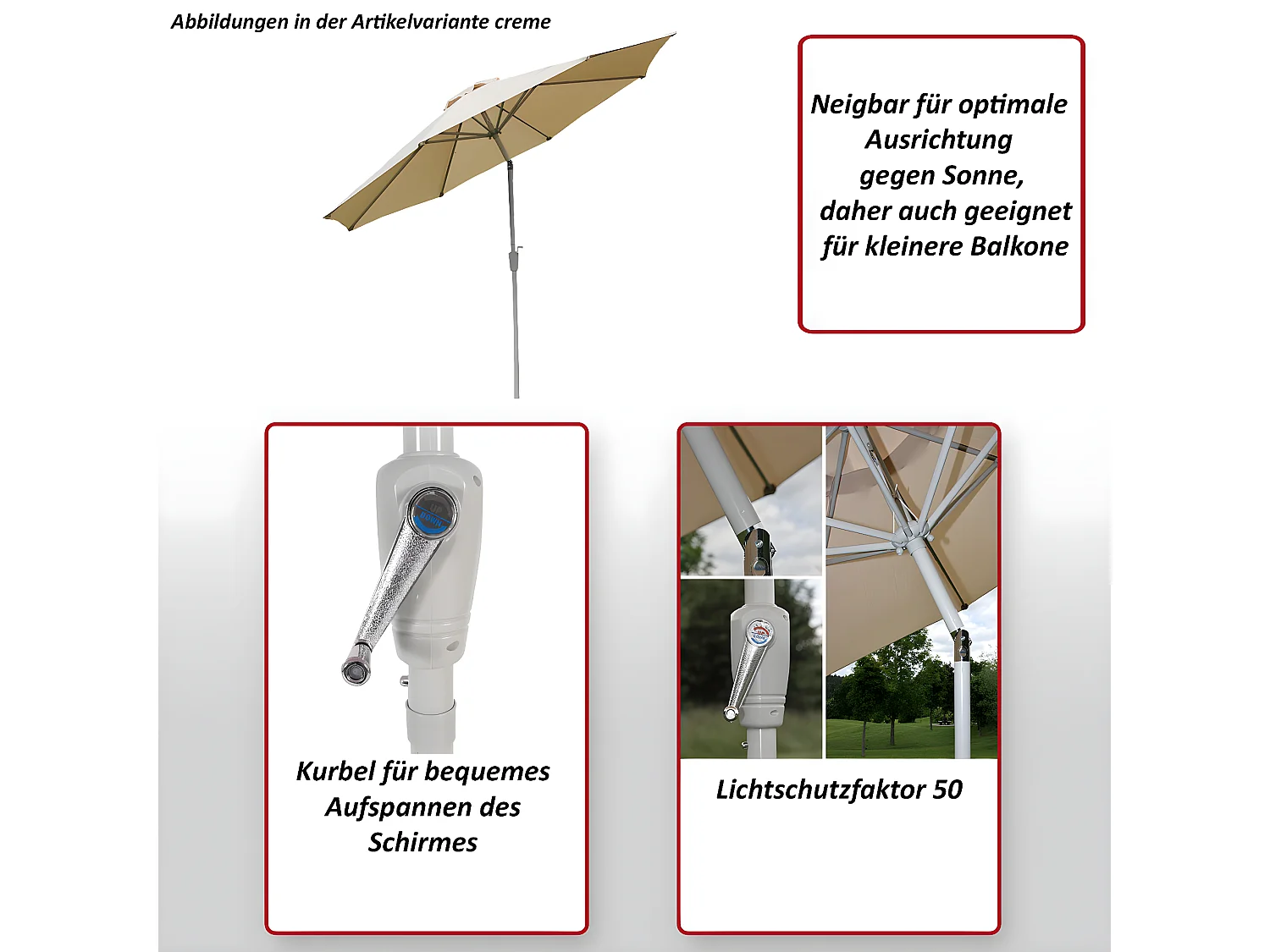 Parasol Asti II,  terakota