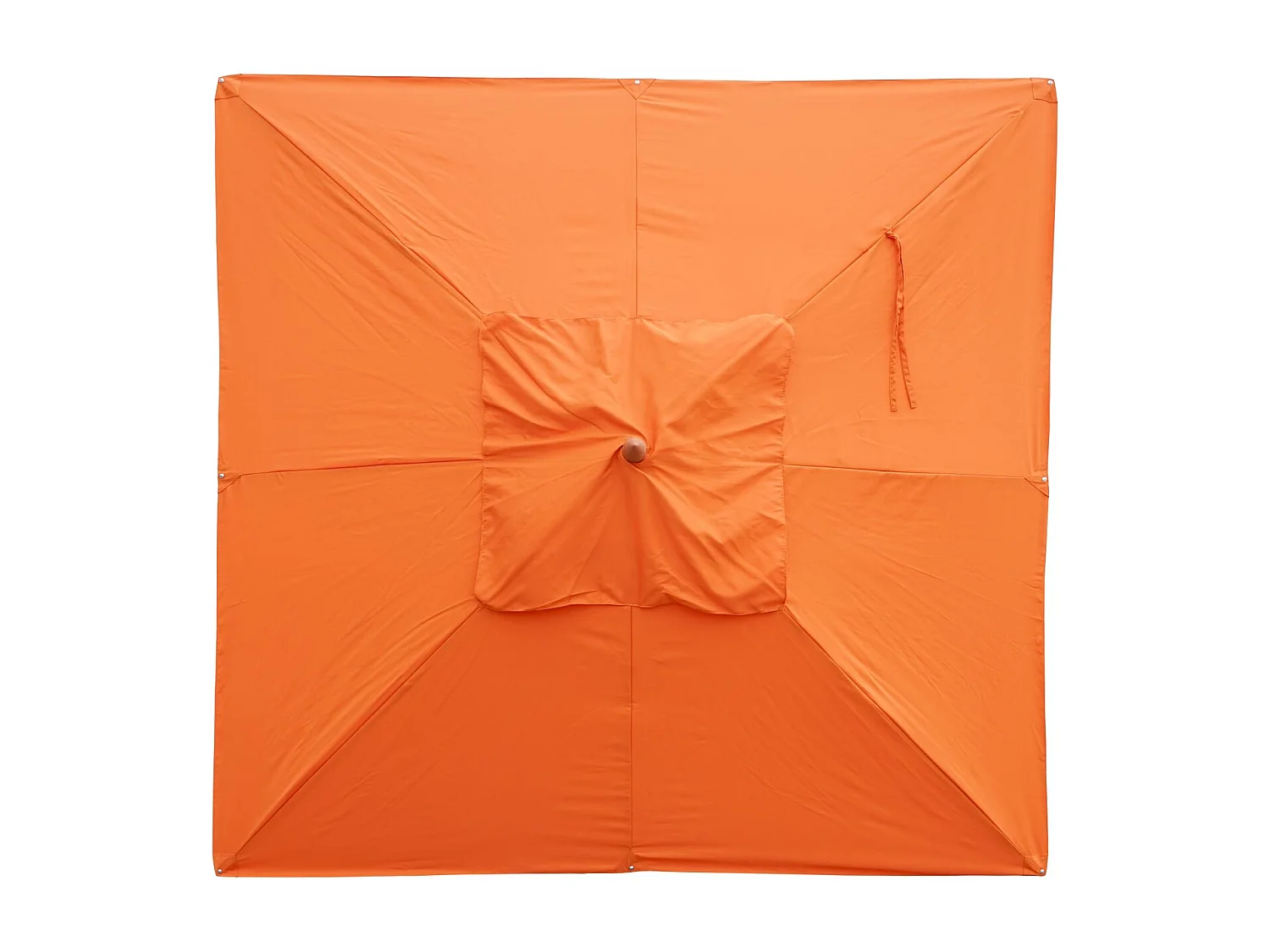 Ombrellone parasole quadrato MCW-C57 legno alluminio tessuto 300g/m² 4x4m ~ arancione