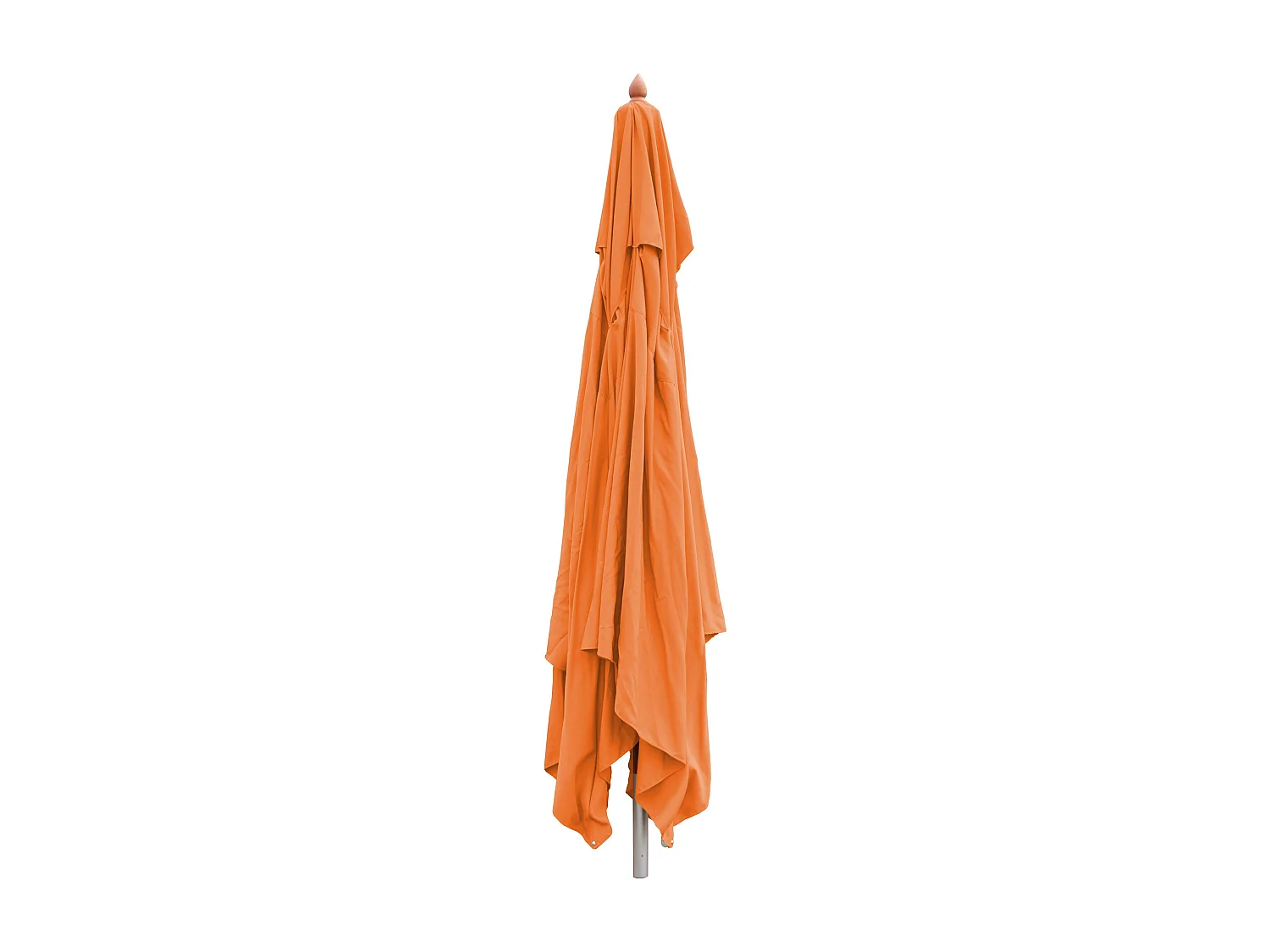 Ombrellone parasole quadrato MCW-C57 legno alluminio tessuto 300g/m² 4x4m ~ arancione