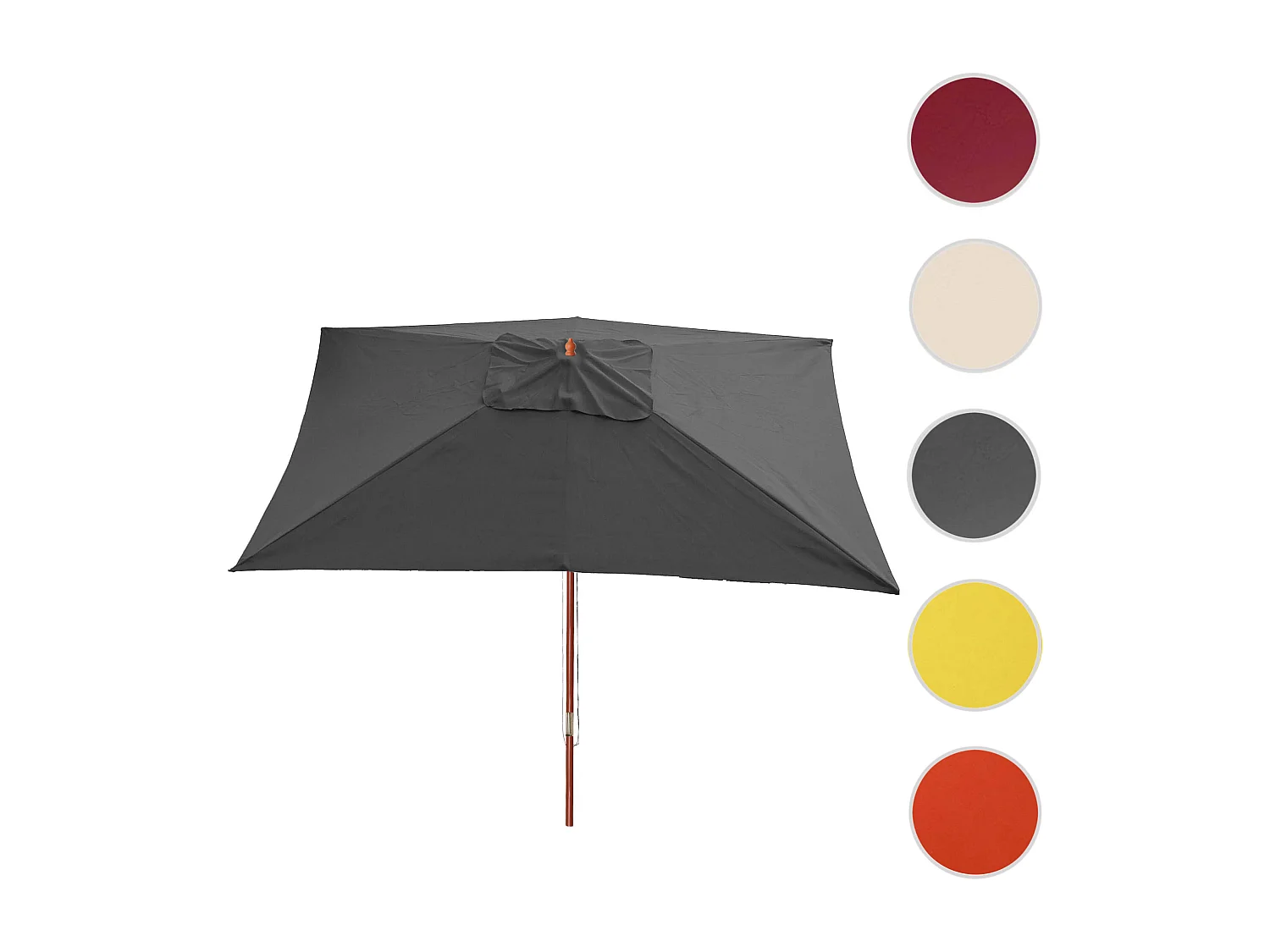 Ombrellone giardino spiaggia N83 Florida 3x4m poliestere ~ antracite