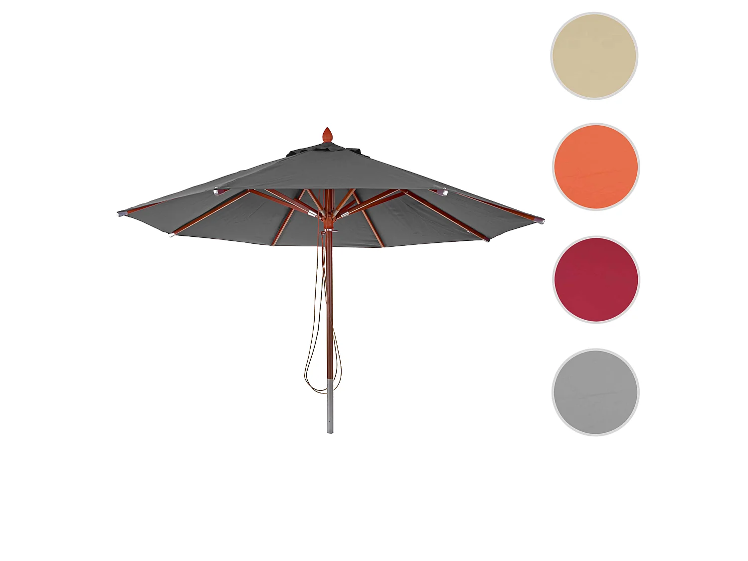 Gastronomie Sonnenschirm MCW-C57 II rund, Anthrazit