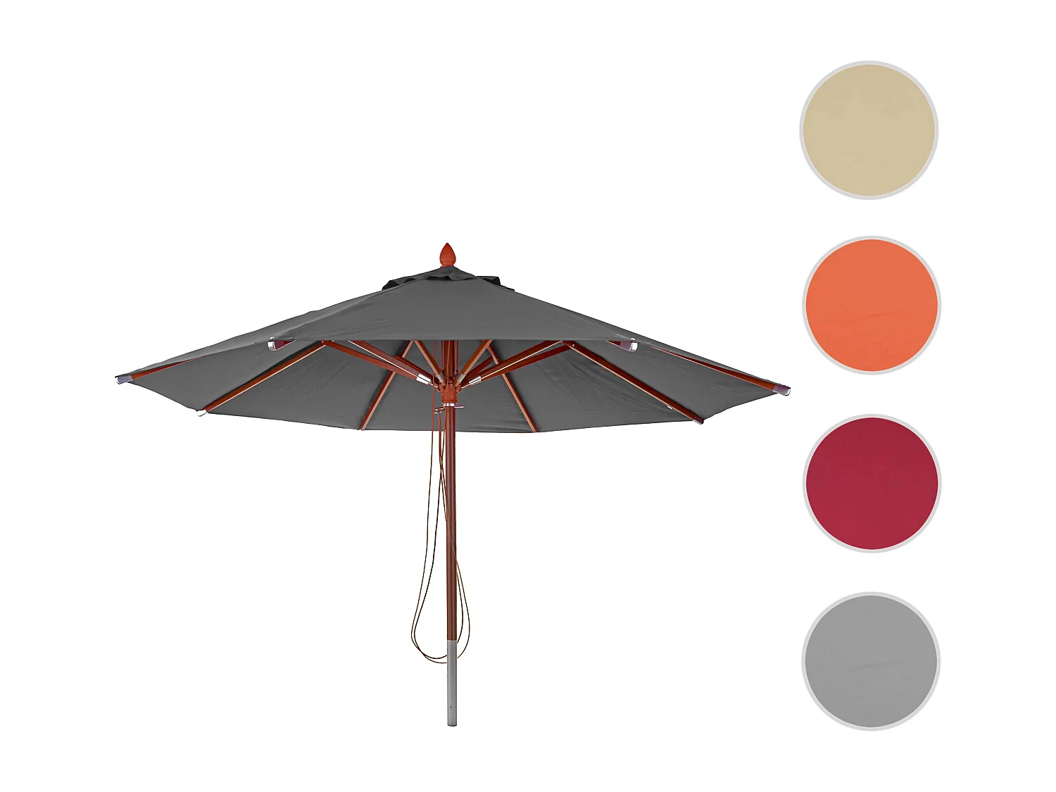 Gastronomie Sonnenschirm MCW-C57 II rund, Anthrazit