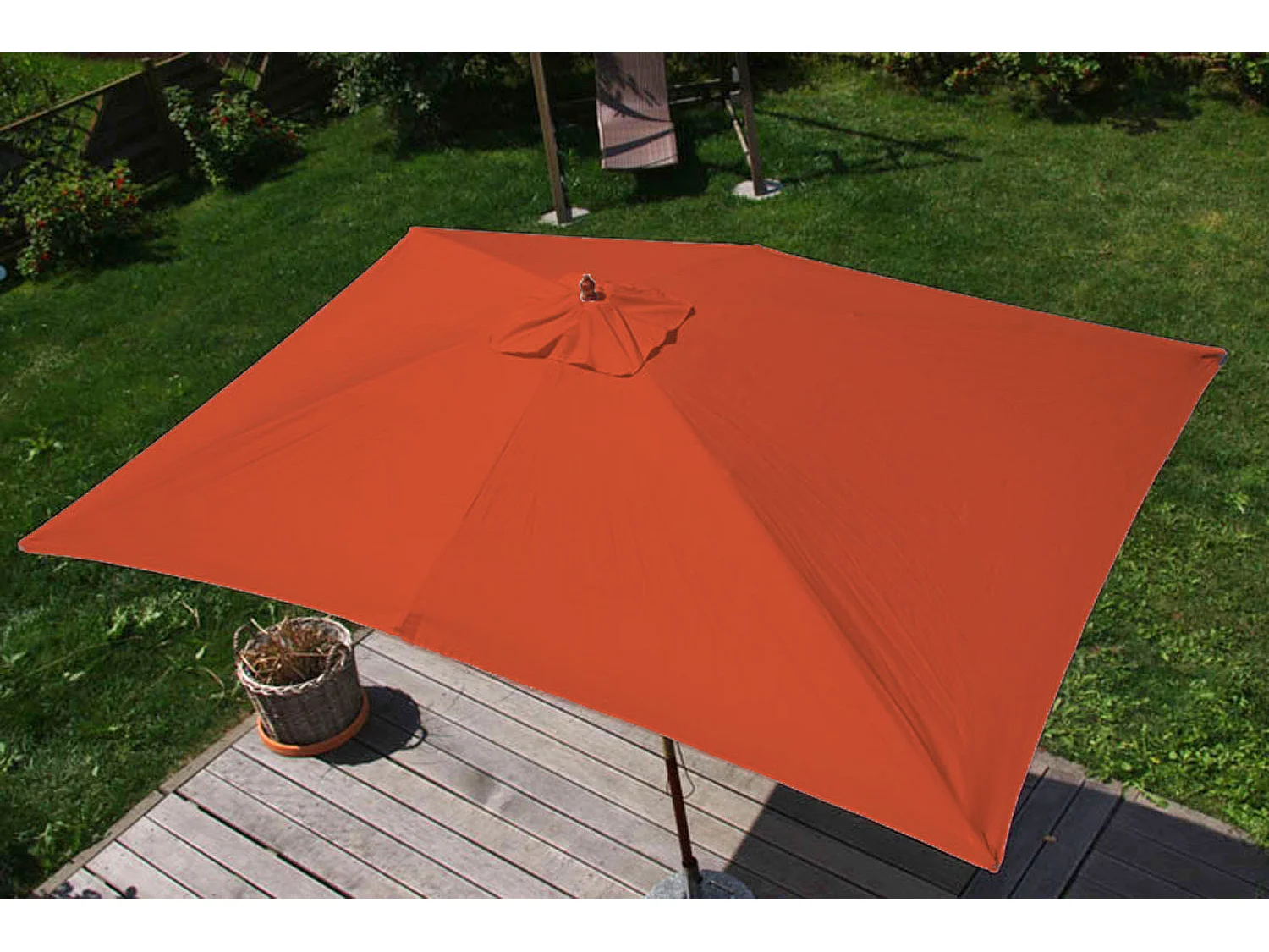 Ombrellone giardino spiaggia N83 Florida 3x4m poliestere ~ arancione