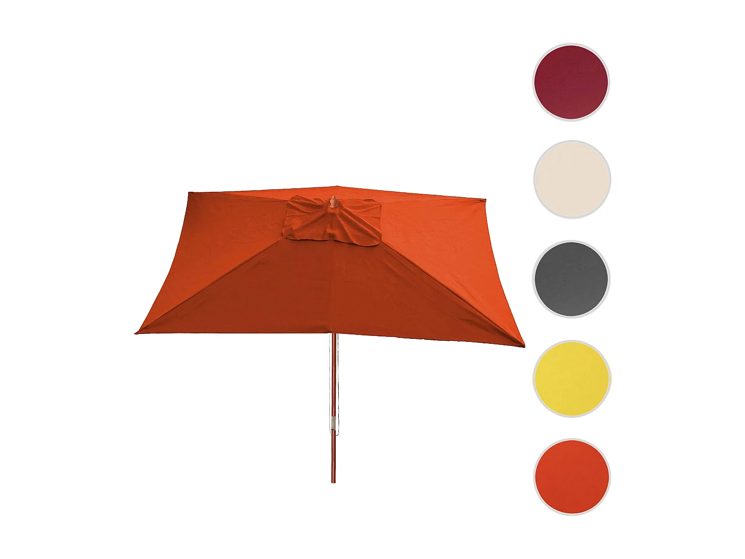Ombrellone giardino spiaggia N83 Florida 3x4m poliestere ~ arancione