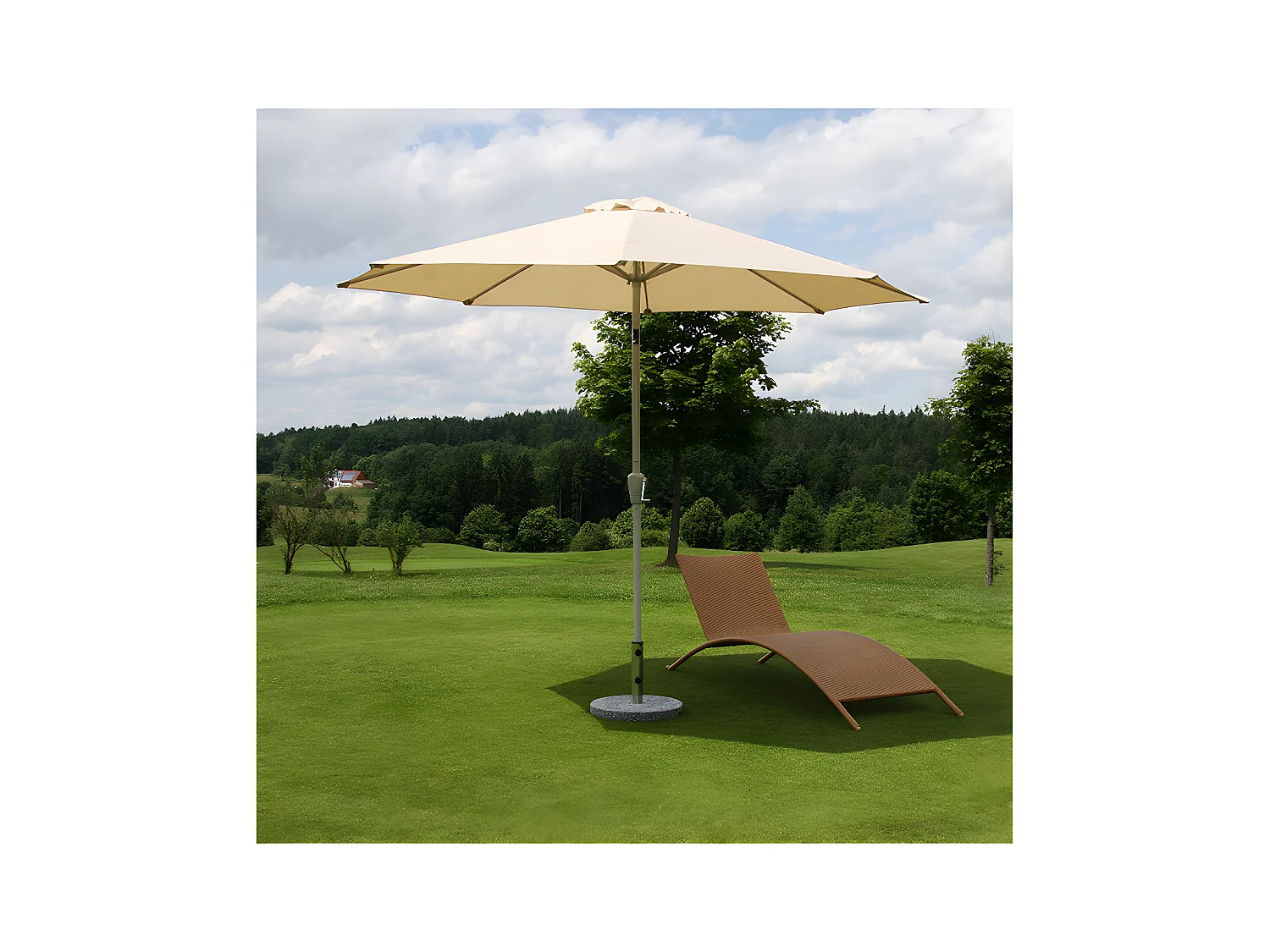 Parasol Asti II kantelbaar,  crème