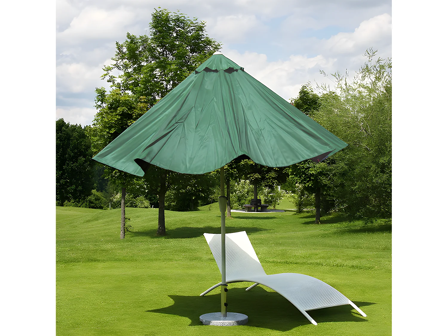 Parasol Asti II kantelbaar,  groen