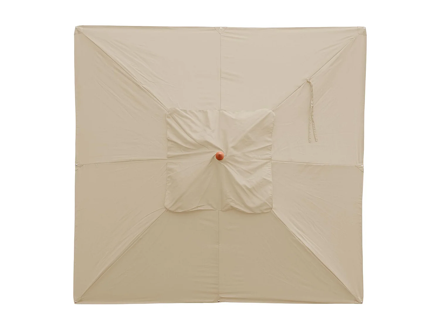 Ombrellone parasole quadrato MCW-C57 legno alluminio tessuto 300g/m² 4x4m avorio