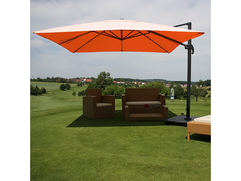 Zweefparasol MCW-A96 I,  terracotta met voet