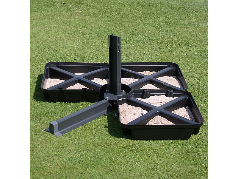 Ombrellone parasole decentrato MCW-A96 3x3m arancione con base