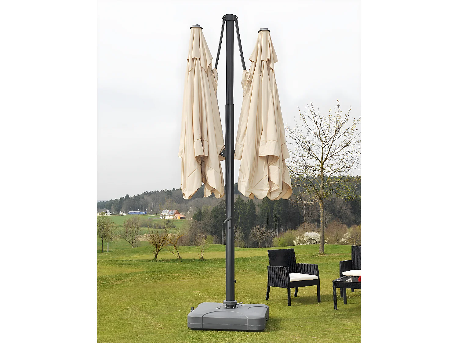 Podwójny ekran sygnalizacji świetlnej T44,  kremowo-beżowy