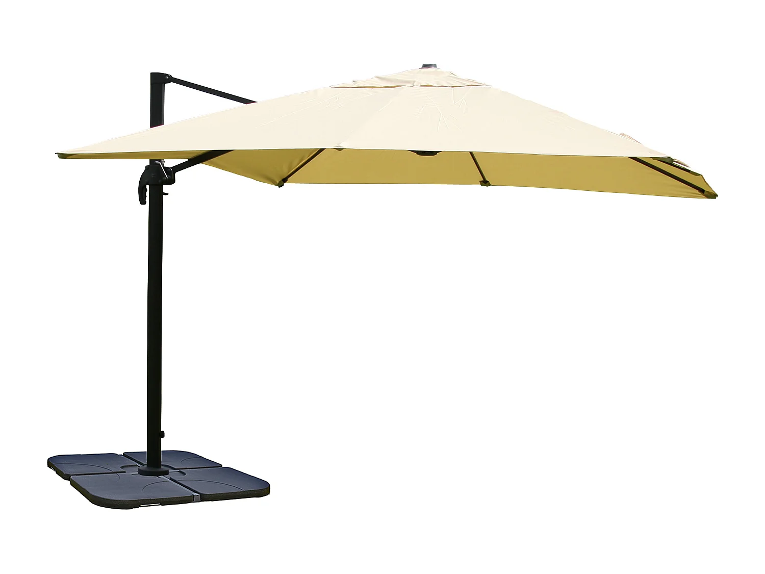 Parasol do świateł drogowych MCW-A96 I obrotowy,  kremowy ze stojakiem, obrotowy