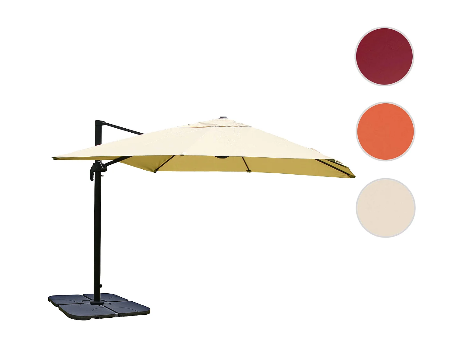 Parasol do świateł drogowych MCW-A96 I obrotowy,  kremowy ze stojakiem, obrotowy